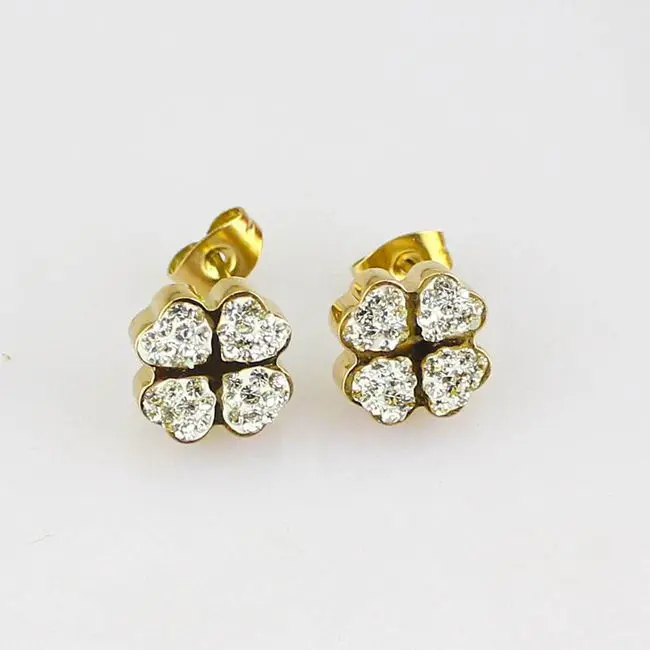 branded crystal stud earrings-in Stud Earrings from Jewelry