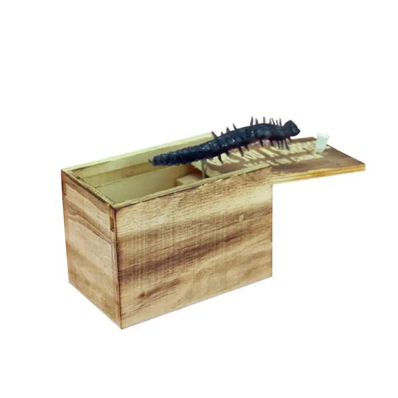 

April Fool's Day Spoof Funny Scare Small Wooden Box Spider Scary Girls Funny mystery small box