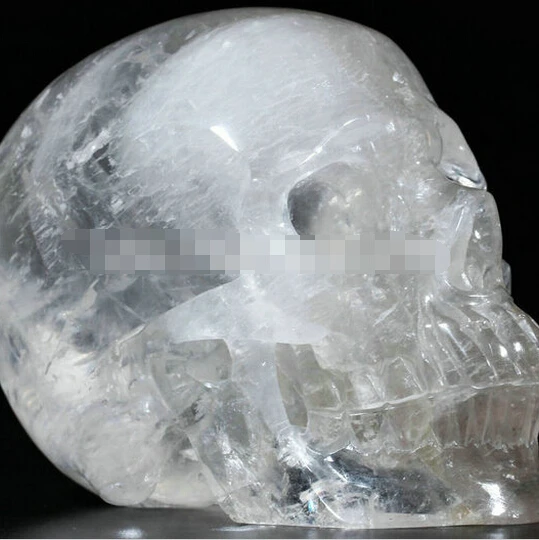 

SUIRONG---412++++Huge Quartz Rock Carved Crystal Skull, Realistic, Healing