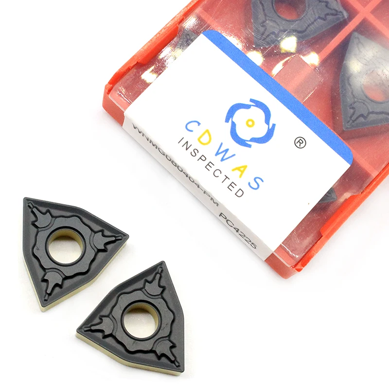 

High quality WNMG080404 PM PC4225 carbide insert CNC Lathe cutter tool carbide insert for steel WNMG080404 External Turning tool