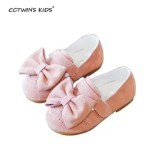 CCTWINS ENFANTS printemps automne kid mode princesse arc appartements pour bébé fille marque en daim partie enfants véritable en cuir shoes rose