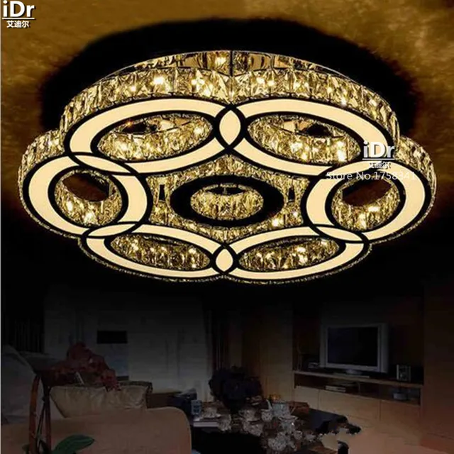 led lights minimalist modern crystal lamp creative restaurant