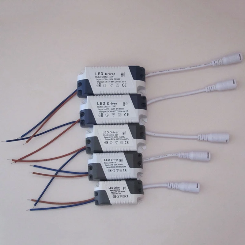 1×AC90~265V 3~24W LED Driver High Power Supply Adapter Transformer for LED Li
