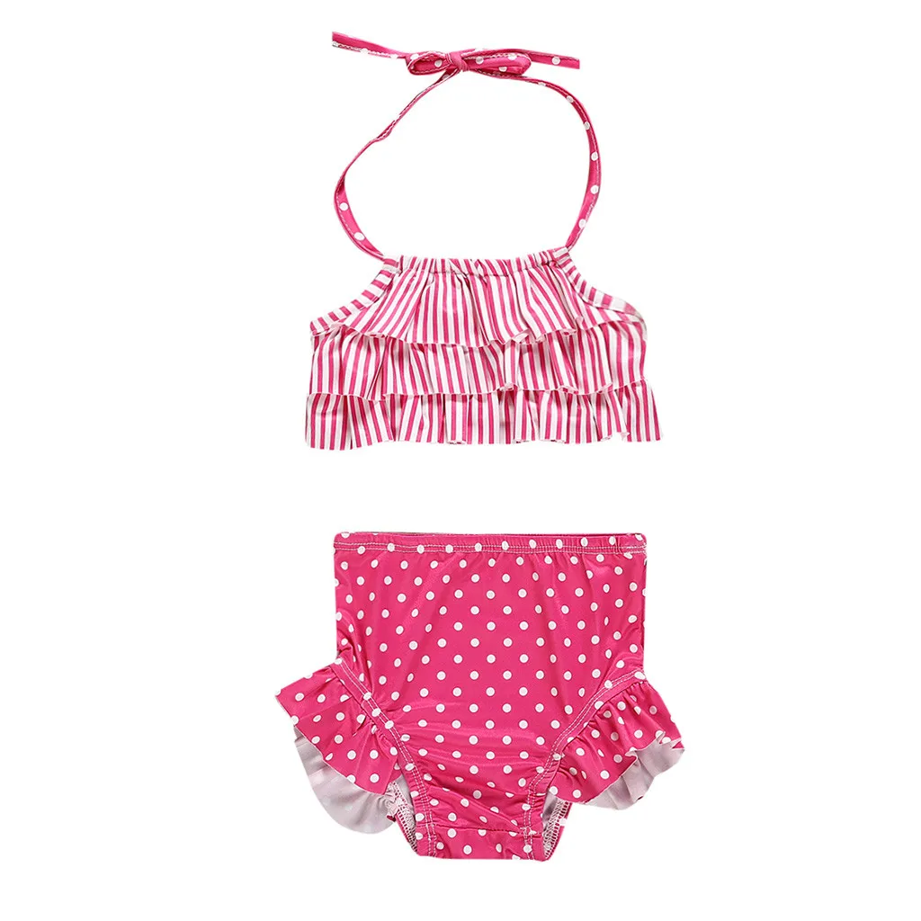 2019 New summer bathing suit Children Baby Girl Butterfly Ruched Bikini ...