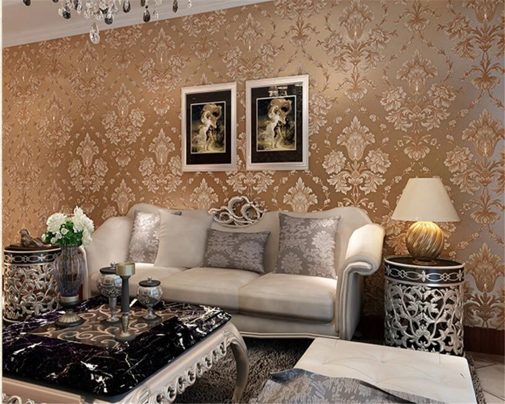 Beibehang vliestapete wohnzimmer warme schlafzimmertapete voller sofa fernsehhintergrundwand papier diamanten papel de paredchina