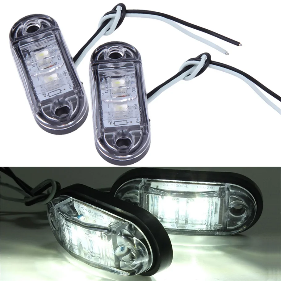 2pcs Piranha LED Side Marker Blinker Light Lamp For Car Truck Trailers