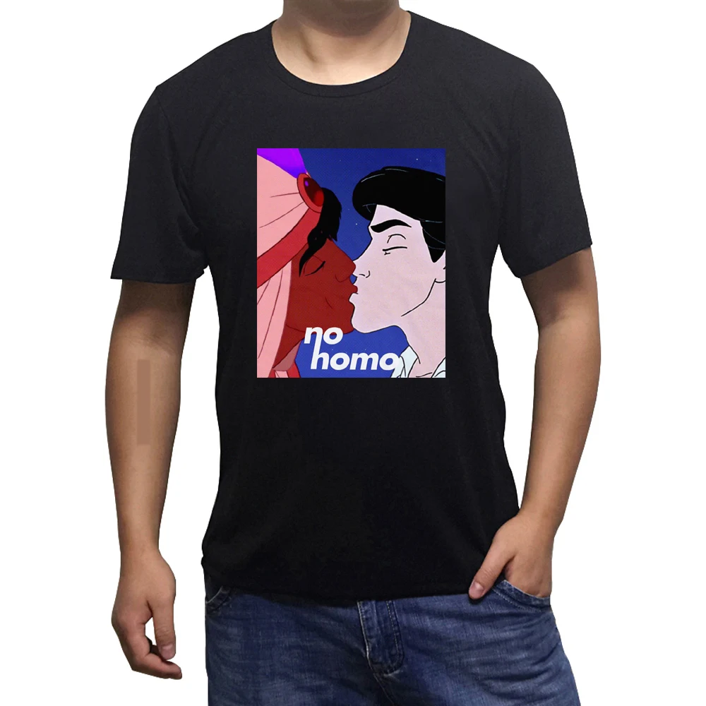 

Eric Kiss T-shirt Aladdin Genie Princess Tee LGBT Homo Gay Retro Film Pride Top Shubuzhi Short Sleeve O-Neck Top Tee T Shirt