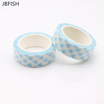 

JBFISH New Print Stamp Triangle Patterned Japanese Washi Paper Decorative Masking Tape Lot Scrapbooking Tools Papelaria 8014