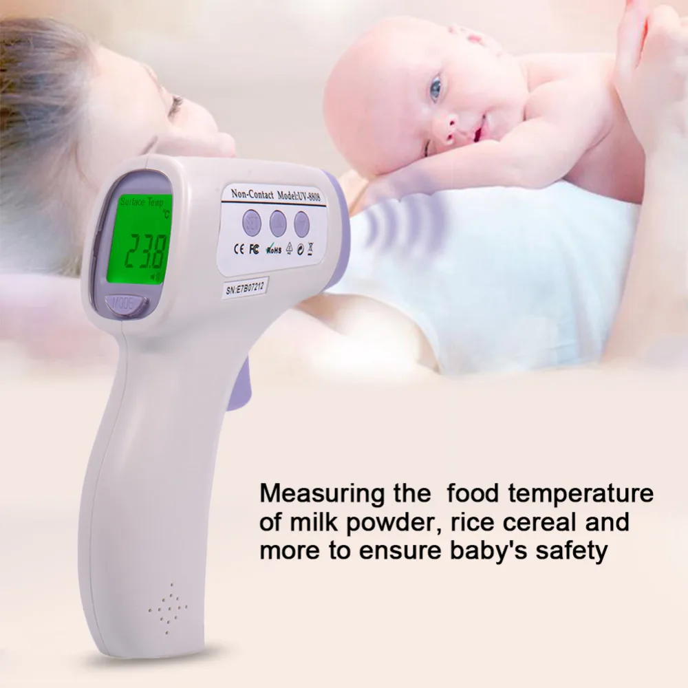 

Baby's Professional Digital Thermometer Multi-Function Non-Contact Infrared Forehead Body Fast Measurement Temperature