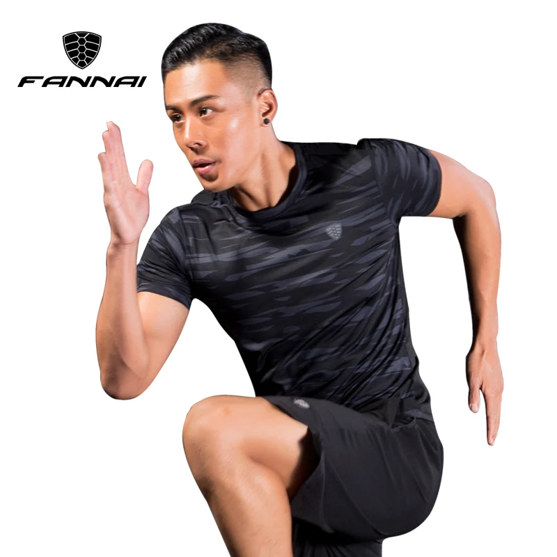 

Men Sport Running Shirts Camouflage Sportswear Men's Short Sleeve Fitness Gym Shirt Quick Dry Basketball Training T Shirt