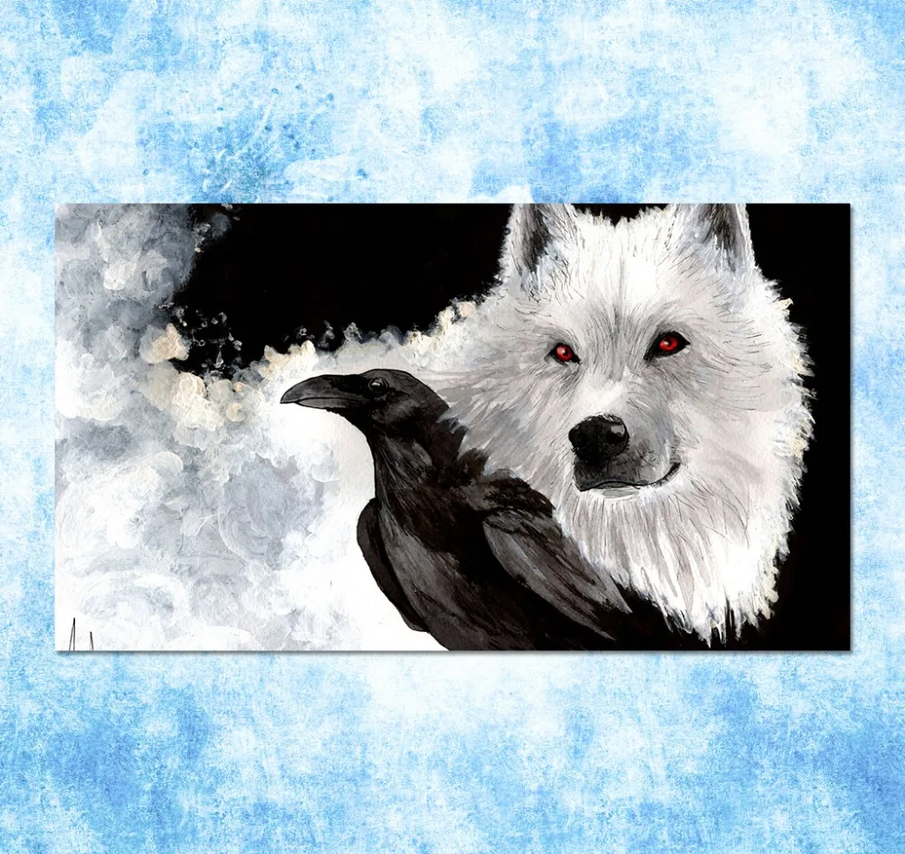 

HD Print abstract game of thrones snow ghost Painting on canvas art print modern home decor wall art fans picture painting