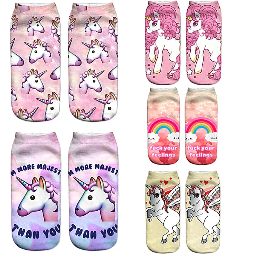 

1 Pair Cartoon Animals Soft Baby Knee Short Kids Socks Unicorn Long Anti-slip Floor Sock with Cute Unicorn Pattern for Boy Girls