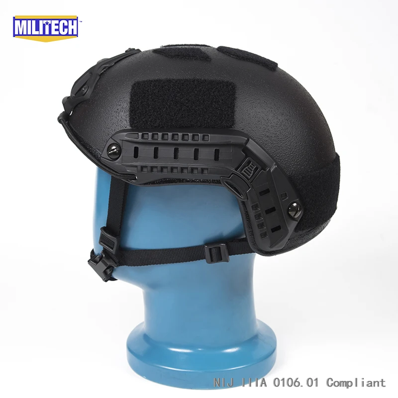 Сертификация ISO MILITECH 1 25 кг Lite Черный супер высокой арамидный баллистический шлем