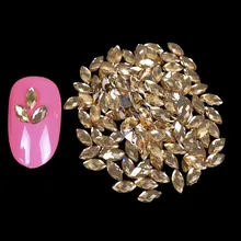 Gold Plated Horse Eyes Design Nail Art Decoration Supplies 3D Glitter Nail Jewelry For Women Make Up Round Nail Wheel WY504