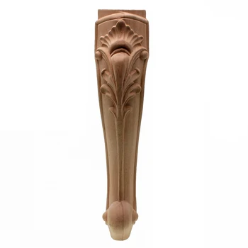 

Carving Natural Wood Appliques for Furniture Legs and Feet Unpainted Wooden Mouldings Decal Home Decoration Accessories