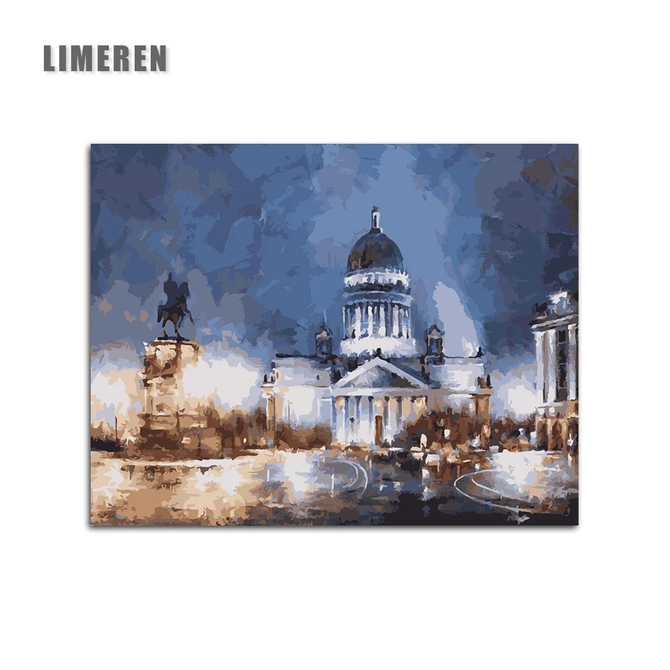 

White House DIY Painting By Numbers Kits Drawing Painting By Numbers Acrylic Paint On Canvas For Room Artwork