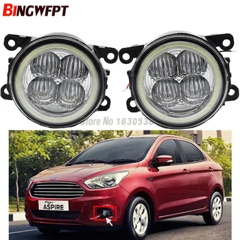 

2x Angel Eyes Super Bright Fog Light White light Led Fog Lamps 1set For Figo 2015 2016