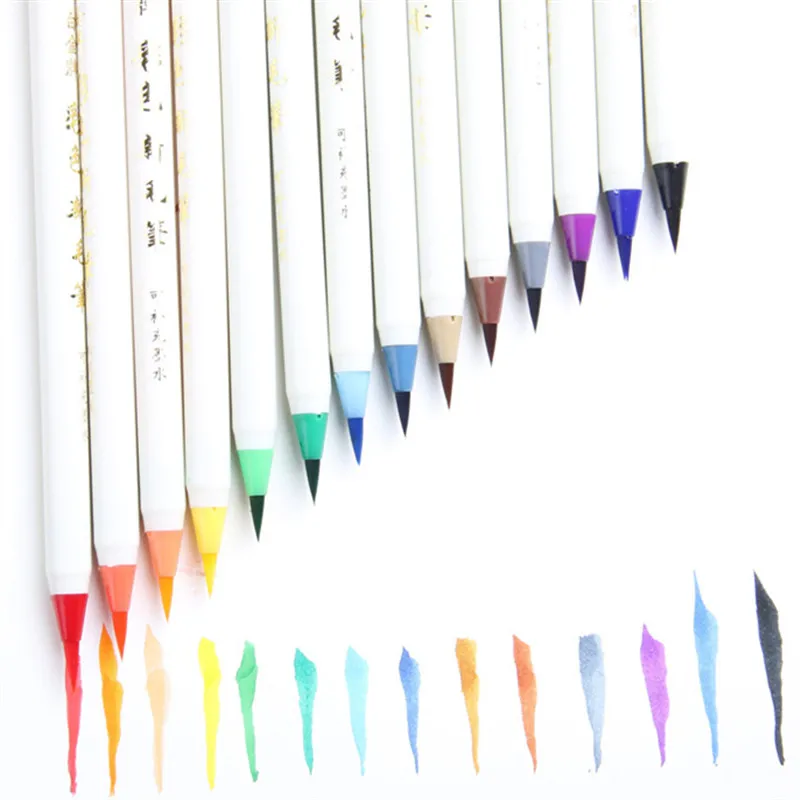 Calligraphy Pen Watercolor Marker Brush Fineliner Art Marker Sketch Manga Graphic Drawing 1pcs