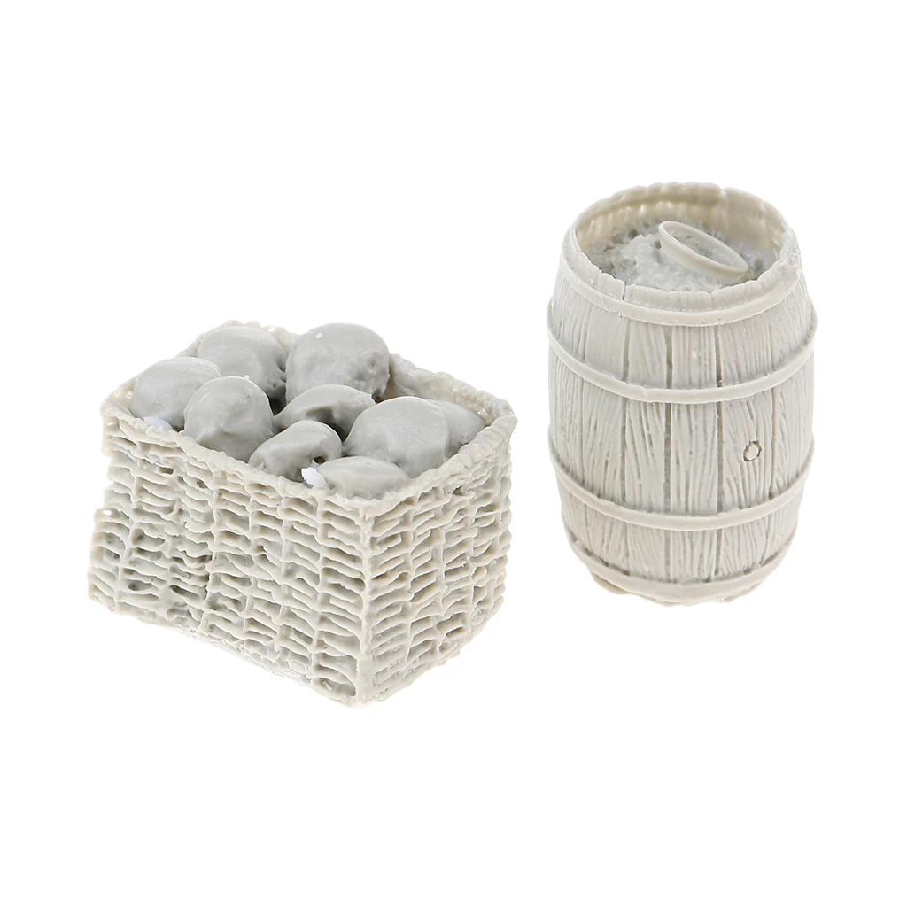 3set 1/35 Food Supplies Basket Model for Mini Sand Table Military Scene