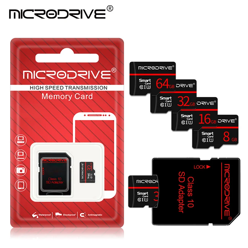 Высокая производительность класс 10 8 ГБ/16 Гб Micro SD карта для автомобиля dvr MicroSD 32 ГБ/64 Гб карта памяти быстрая скорость TF карты для смартфона