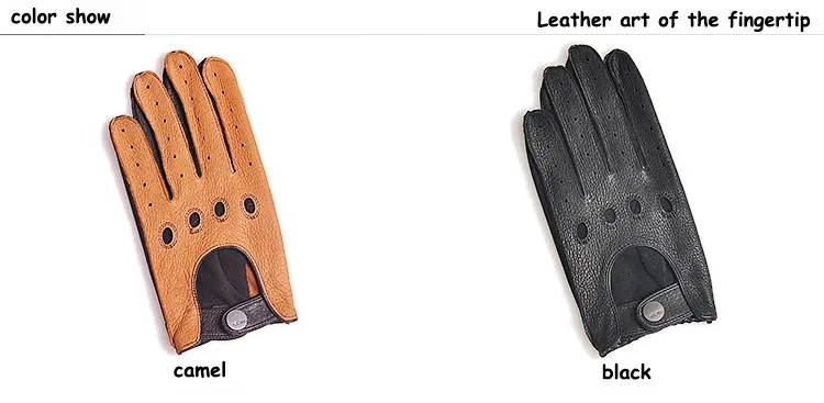 Модные Для мужчин Оленьей Перчатки Новое поступление LuxuryGenuine кожаные водительские перчатки Твердые наручные дышащий мотоцикл EM002W