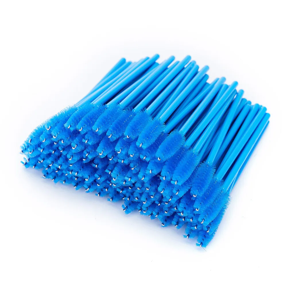 100 шт мини одноразовые кисти для ресниц, удобные, быстро гигиенические и подходят для путешествий Pinceis De Maquiagem# L20 - Handle Color: Синий