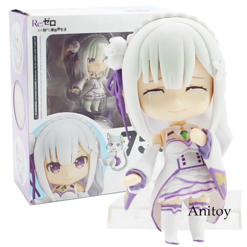 

Re:Life in a different world from Zero Emilia Nendoroid 751 Emilia Doll PVC Figure Collectible Model Toy 9cm
