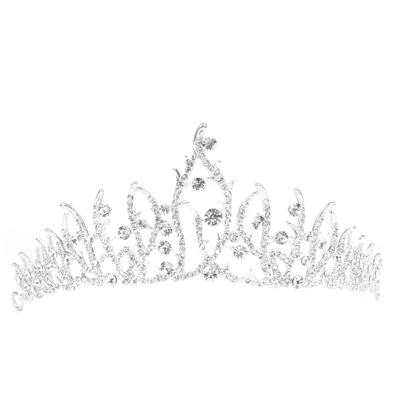 

Wedding Bridal Princess Austrian Rhinestone Prom Hair Tiara Crown Veil Headband