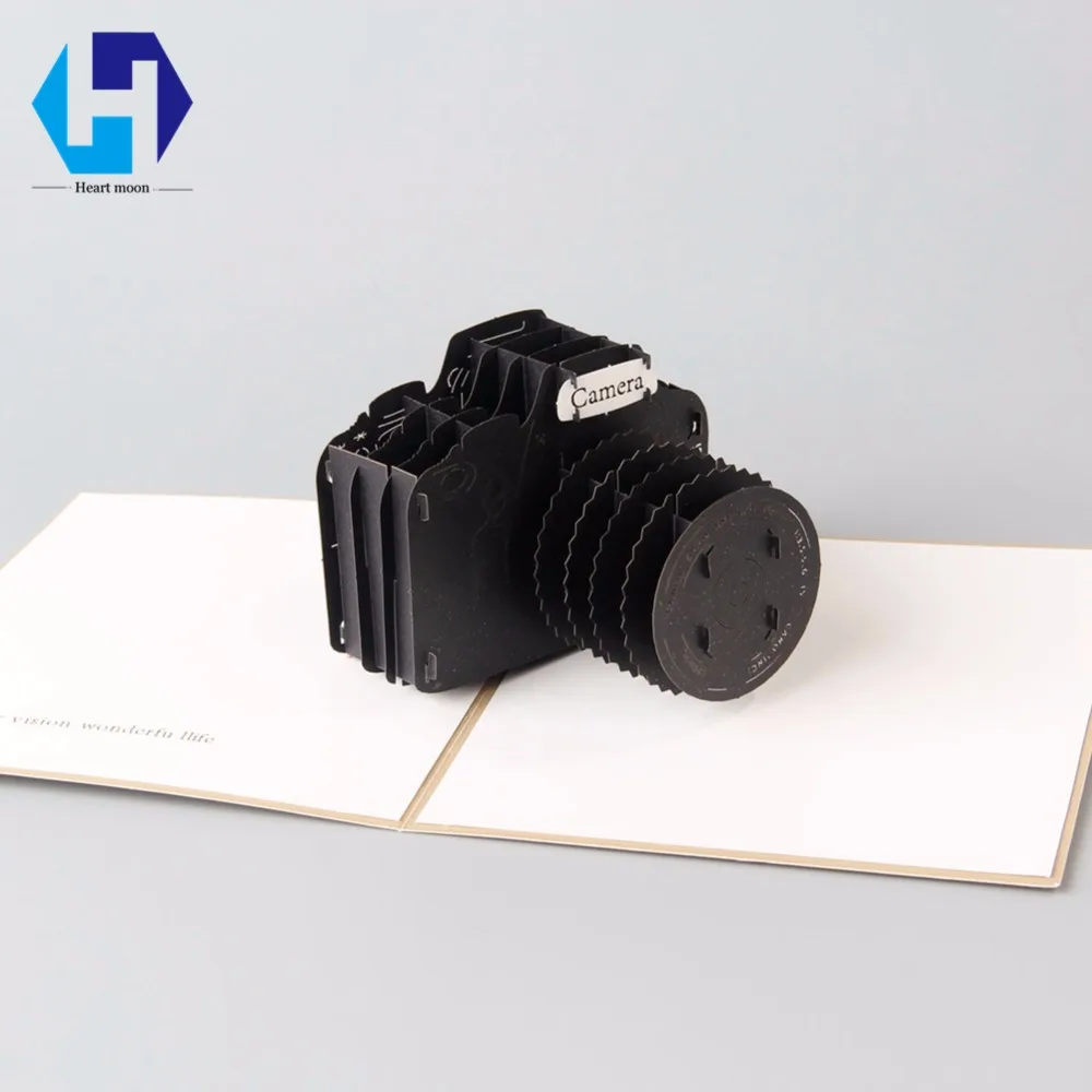 

Camera 3D Pop Up Birthday Greeting Cards with Envelope Postcard for Christmas Valentine's Day Party Invitation Decoration