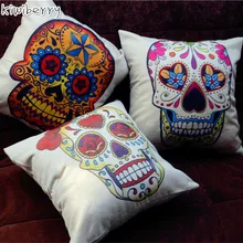 Halloween Square Skull Cushion Decorative Throw Pillow Sofa Home Decor Almofada Cojines Decorativos Head Cartoon Mexico Halloween Square Skull Cushion Decorative Throw Pillow Sofa Home Decor Almofada Cojines Decorativos Head Cartoon Mexico