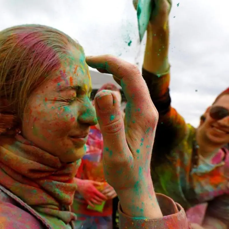 100 г/пакет случайный цвет Holi порошок для праздника партии Новинка Фестиваль игрушка радуга бег Holi порошок