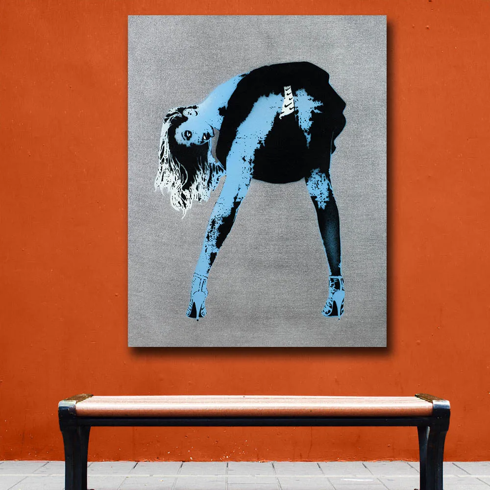Wxkoil модные граффити синий Трусы Wall Art Картина на холсте для гостиной картина