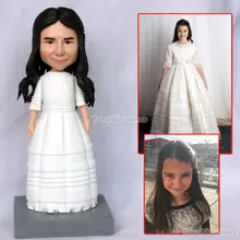 Одежда для девочек свадебное платье на заказ, статуэтка для невесты с помпоном mr& mrs cake topper love you more глина для поделок мини статуя