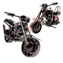 RUNBAZEF modelo motocicleta de hierro forjado decoración Vintage decoración del hogar Accesorios en miniatura Kawaii figurita
