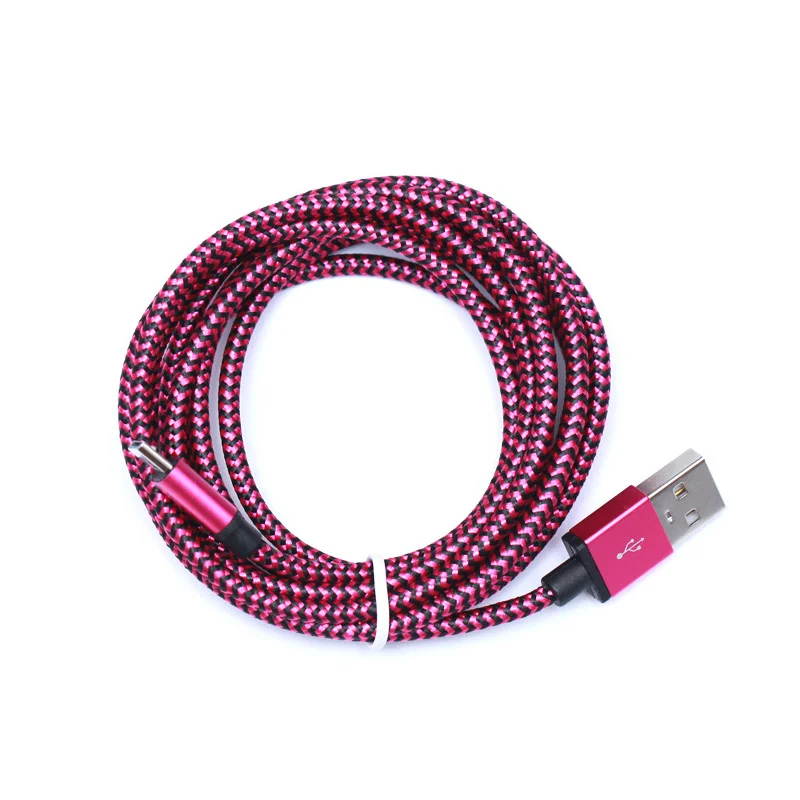 1 м USB 2 0 Micro кабель нейлоновый Плетеный мобильный телефон зарядное устройство
