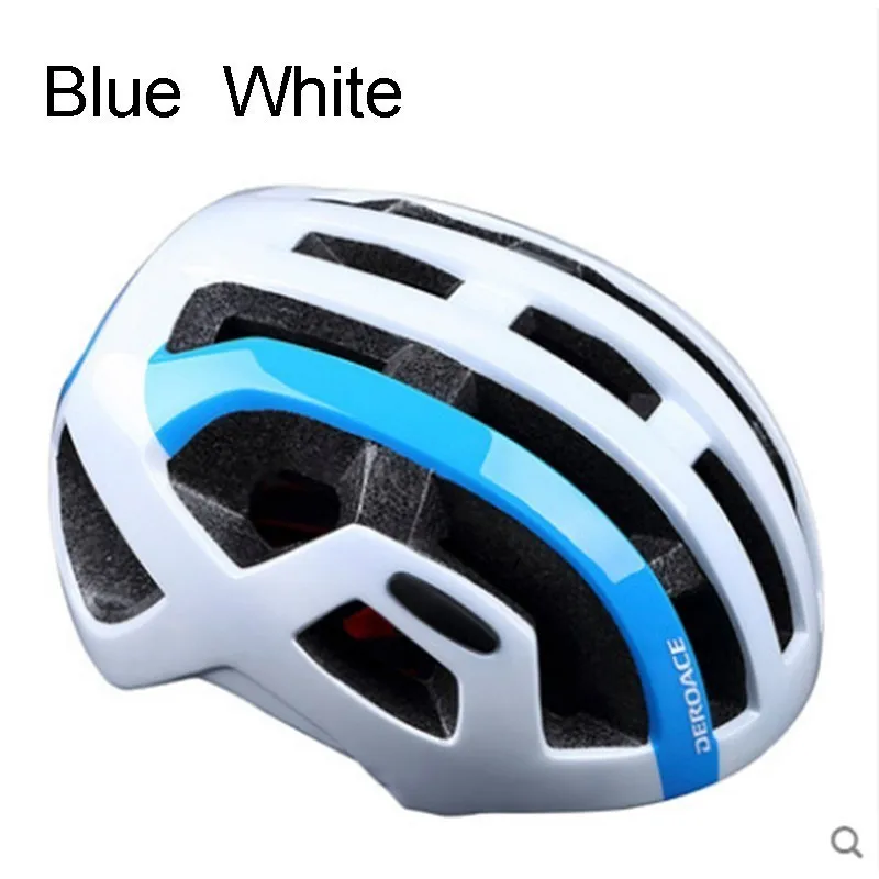 Велосипедный шлем унисекс интегрированный велосипедный шлем горный велосипедный шлем для шоссейного велосипеда много цветов велосипедный шлем - Цвет: Blue White
