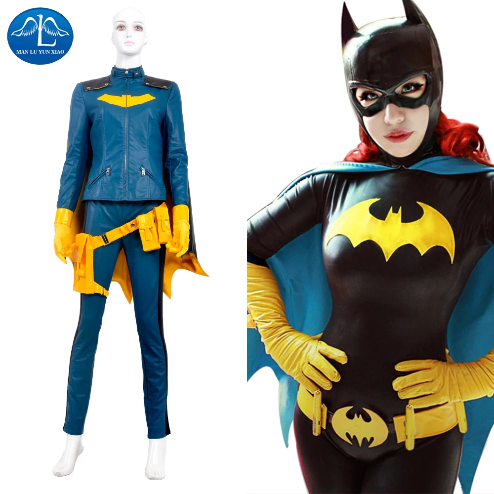 

MANLUYUNXIAO New Anime Costume Batgirl Cosplay Costume For Halloween Christmas Women Full Set Custom Made High Quality