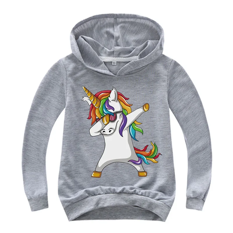 New 2019 Children Fashion Dab Anime Hoodies Boys Girls Funny Sweatshirts Dabbing Unicorn Kids Pullo