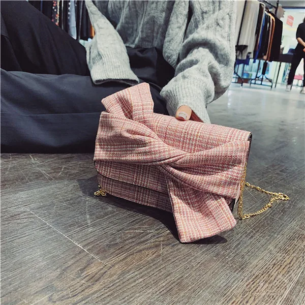Maison Фабр 2018 новая сумочка Для женщин прилив дикого Гонконг небольшой площади сумка лук плечо сумка dropship