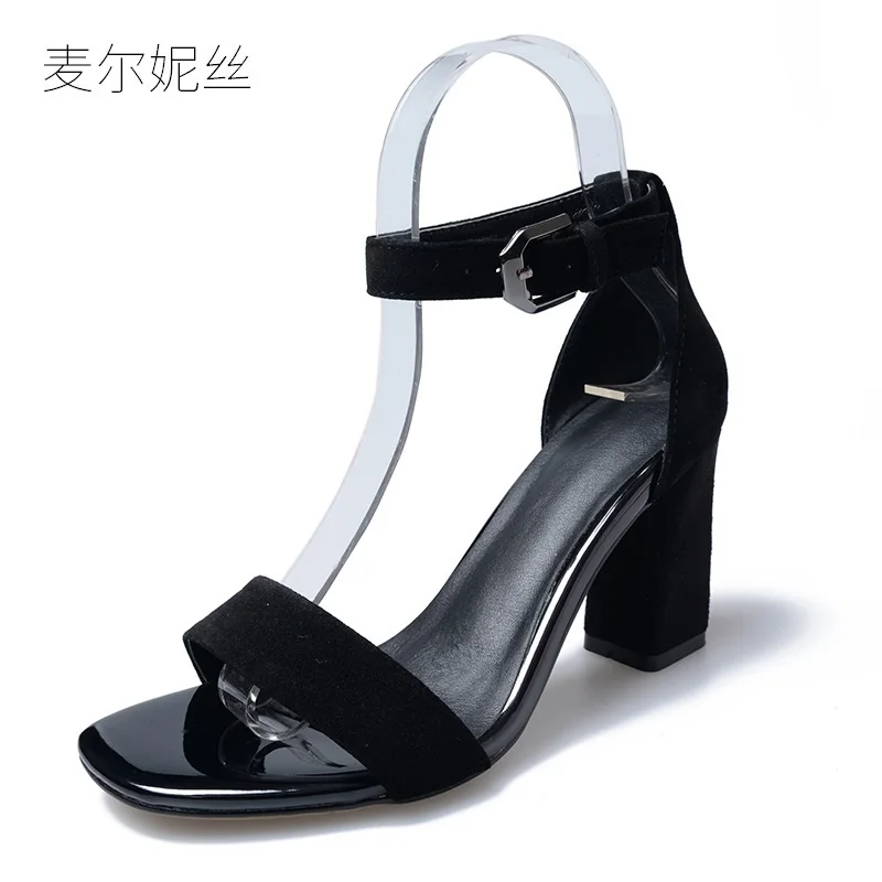

2018 Small Size 32-41 Summer Style Black Flannelette Sexy High Heels for Sandals Women's with Female Shoes Woman Ladies Red 33