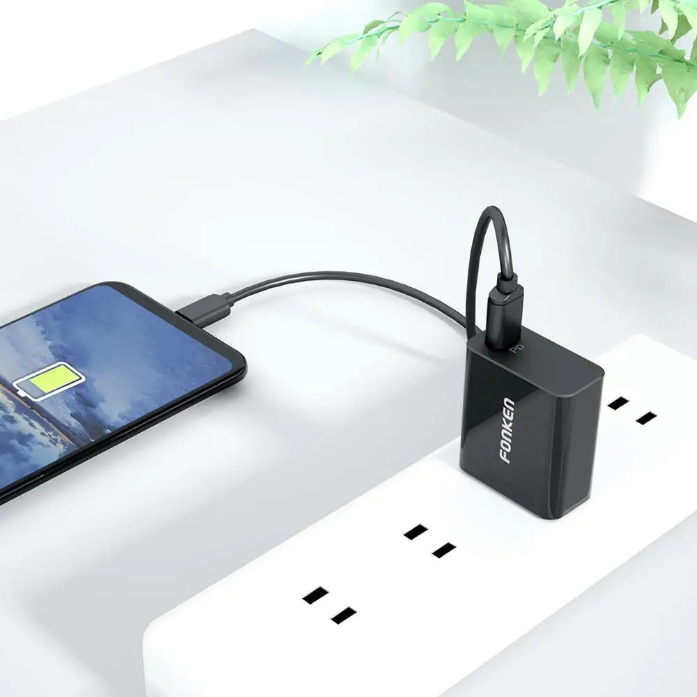 FONKEN usb type C 30 Вт PD зарядное устройство type-C быстрое зарядное устройство USB C Быстрая зарядка для мобильных Планшетные ноутбуки адаптер питания