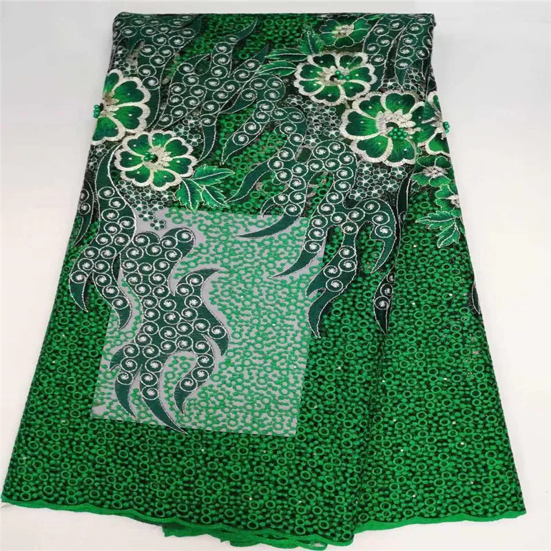 Embroidery Latest African Laces 2018 Green Purple French Tulle Lace Fabric High Quality With Beads And Stones For Dress | Дом и сад