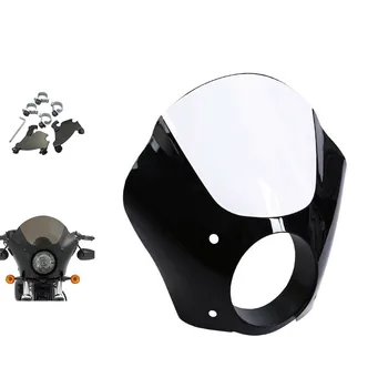 

Smoke Motorcycle Gauntlet Headlight Fairing W/Trigger Lock Mounting Kit for Harley Sportster 883 1200 Custom Iron Low 1986-2015