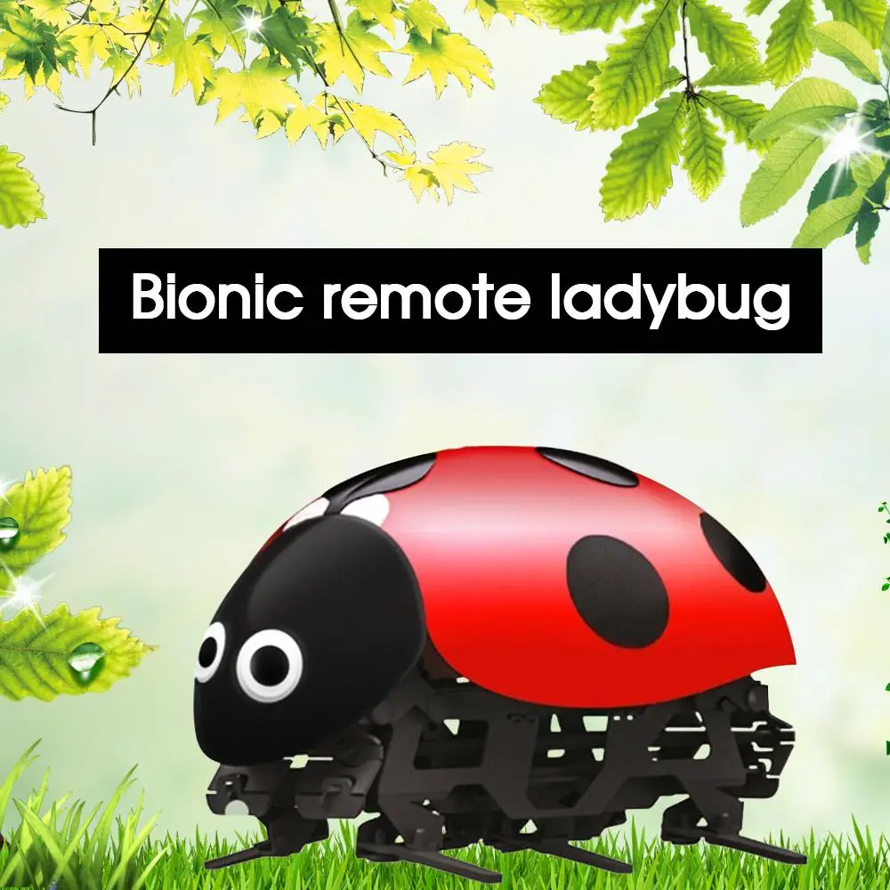 

RC Ladybug Electric Simulate Ladybug Beetle Electronic Remote Control Toy Funny DIY Robot Toys For Children Kids Christmas Gift