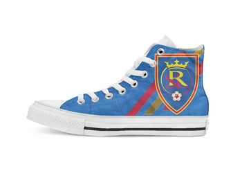 

Real Salt Lake Football Unisex High Top Canvas flat Casual Custom shoes Drop Shipping