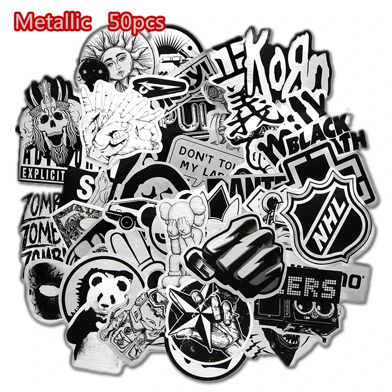 

50pcs/lot Metallic Color game of Thrones Stickers for Skateboard Laptop Snowboard Car Phone Home Decor Funny Kids Toys Gifts