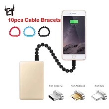 10 шт. кабель для зарядки телефона браслет бусины usb кабель для зарядки провод браслет телефон зарядное устройство для iPhone Android/type C