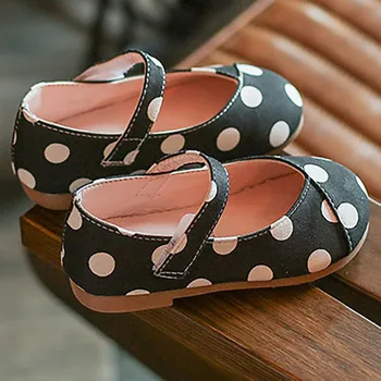 

Children's Flats Shoes For Girls Kids Wedding Dress Shoe Cute Dot Princess Shoes Children Girl Footwear