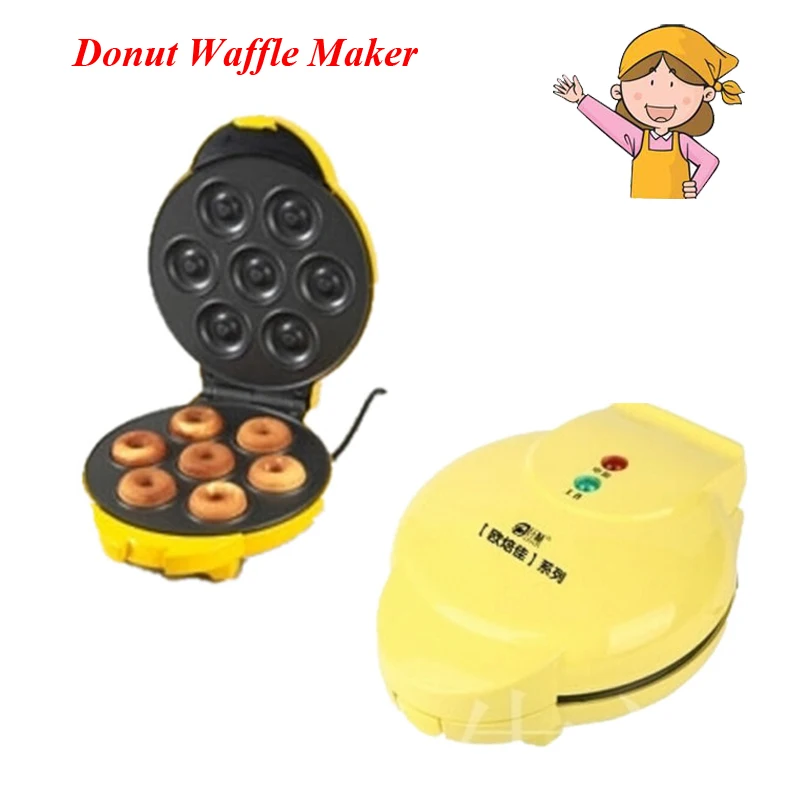 

1PC 750W Two-Side Heating Full Automatic Electric Donut Waffle Maker Egg Cake Making Ball Mould Machine FS-508N
