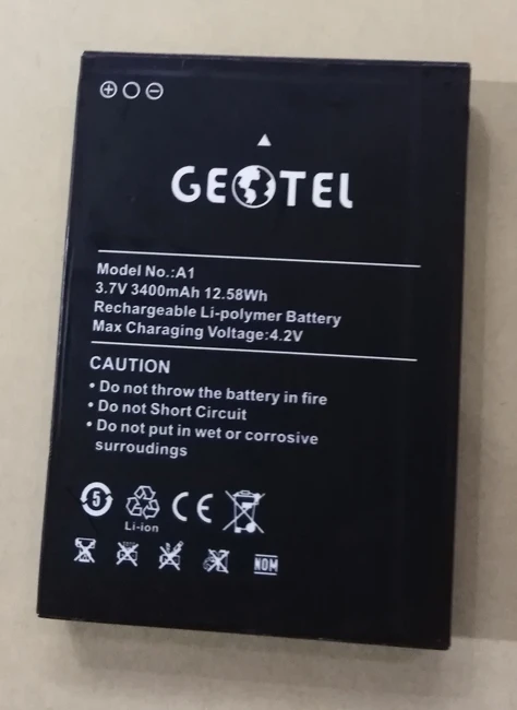 

original GEOTEL A1 phone battery 3400mah 3.7V for GEOTEL A1 3G Android 7.0 Smartphone 4.5 Inch MTK6580 Quad Core